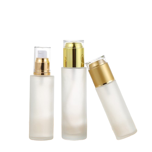 Bouteille classic premium en plastique avec pompe dorée - Packaging cosmétique